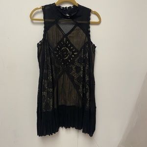 Free People Black and Tan Dress